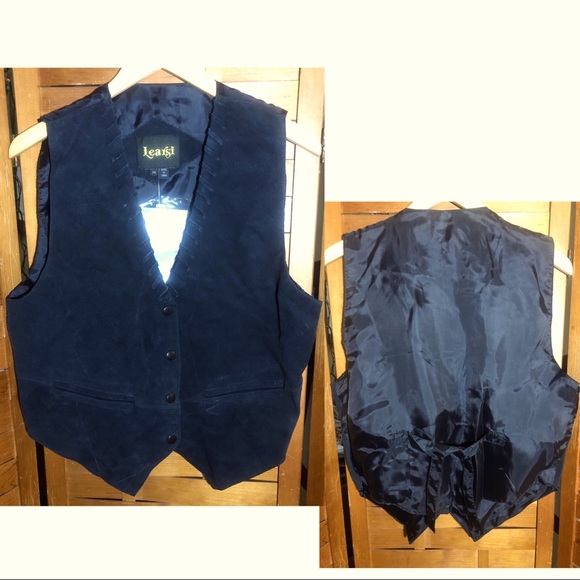 *Host Pick* Vintage/Retro 100% Genuine Leather Vest - Picture 1 of 4
